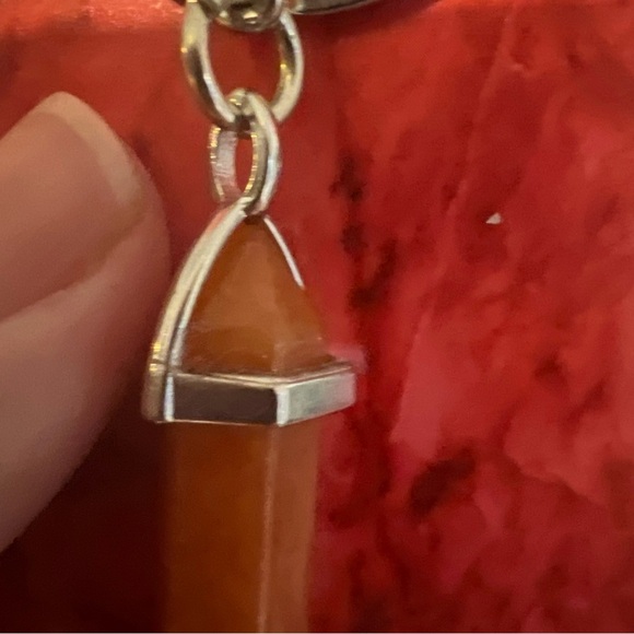 Red Aventurine And Clear Quartz Keychains Lot Of 2 - Picture 4 of 8